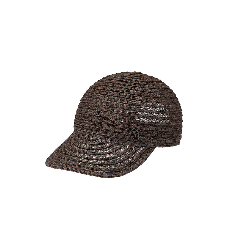 Tiger - Casquette en paille marron foncé.