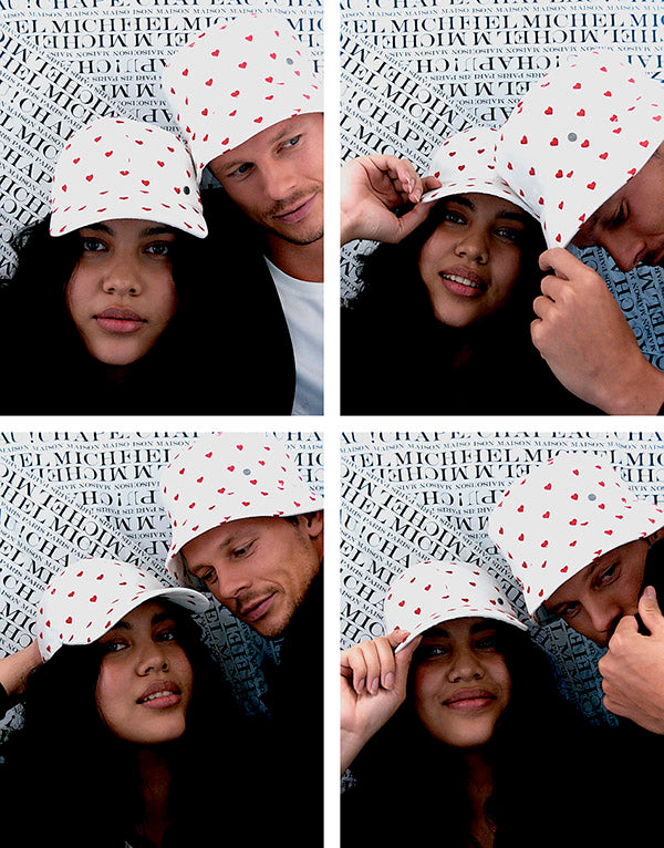 Tiger - casquette en coton blanc et rouge - édition st. valentin.