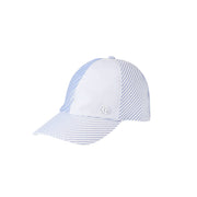 Tiger - Casquette en tissu effet chemise rayée bleue et blanche.