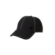 Tiger - Casquette en coton noir avec des coutures blanches.