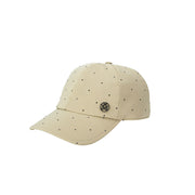 Tiger - Casquette en tissu kaki ornée de strass noirs.