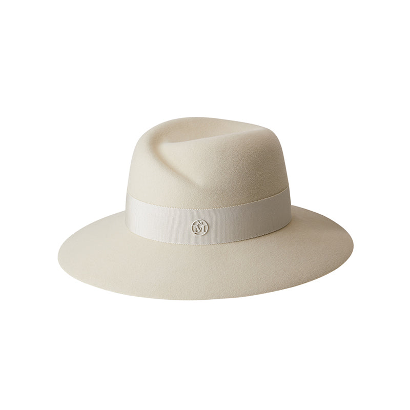 Virginie - fedora waterproof en feutre blanc.