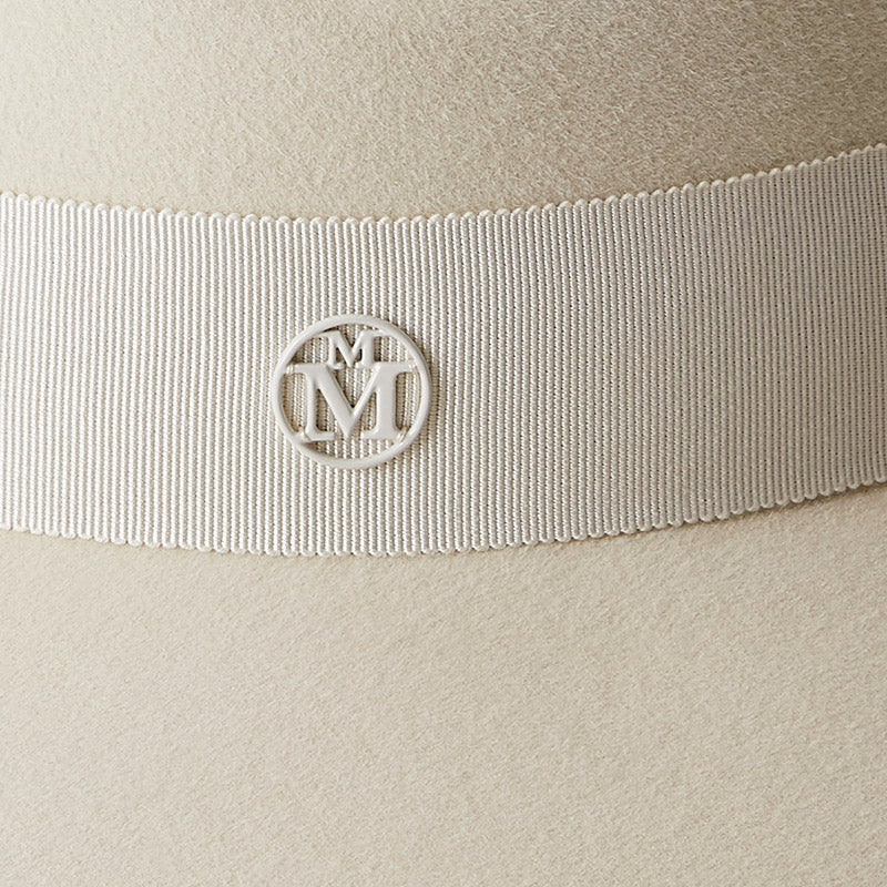 Virginie - fedora waterproof en feutre blanc.
