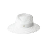 Virginie - fedora en paille cousue .