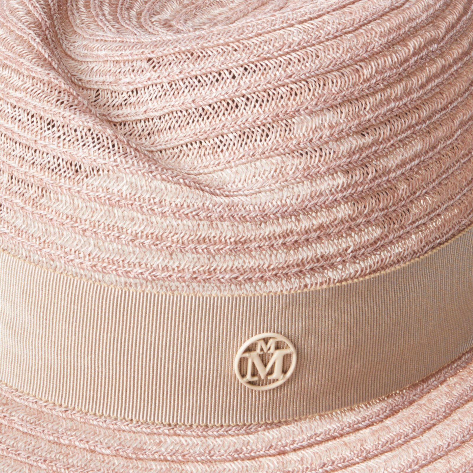 Virginie - Chapeau fedora en paille de chanvre beige bunker orné d'un ruban ton sur ton.