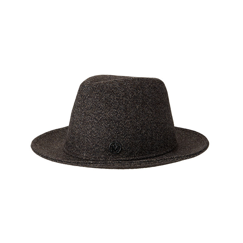 Ygor - Chapeau porkpie en denim marron.