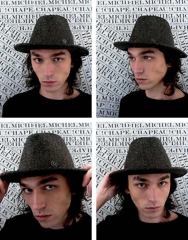 Ygor - Chapeau porkpie en denim marron.