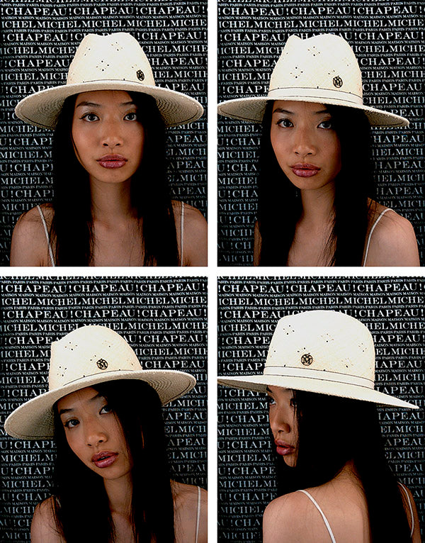 Fedora en paille naturelle