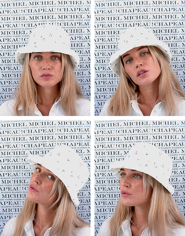 Bucket hat with flowers