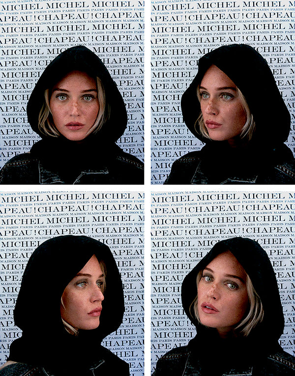 Black cashmere hood