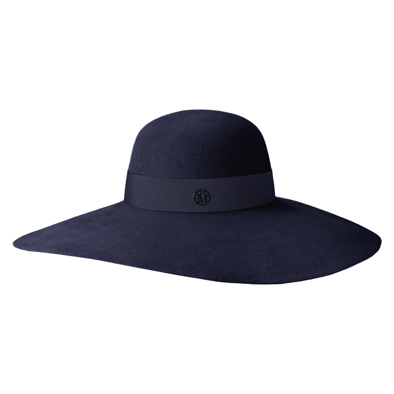 Blanche - Capeline en feutre navy