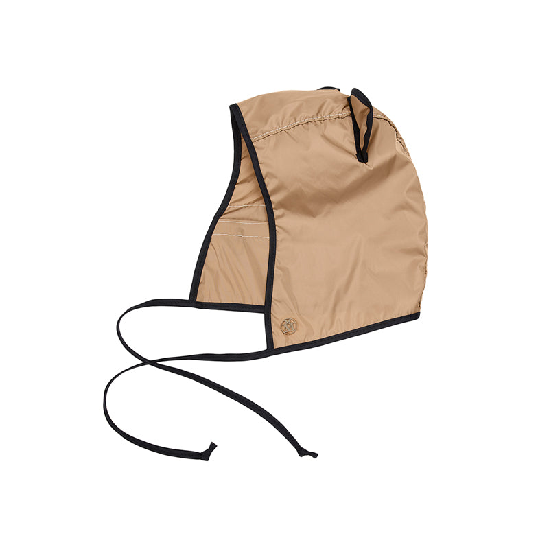 Lara - bob pliable beige en nylon avec oreilles, waterproof.