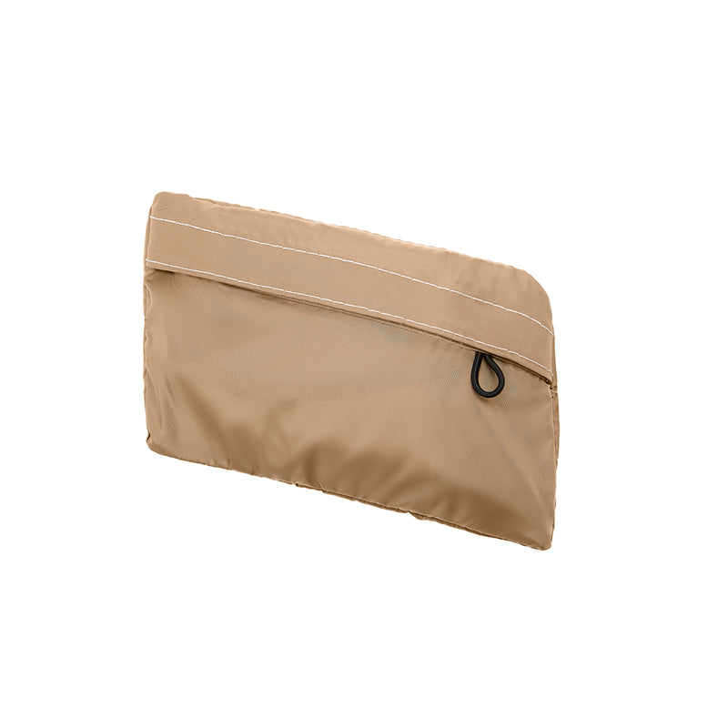Lara - bob pliable beige en nylon avec oreilles, waterproof.