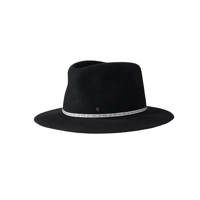 Chapeau fedora roulable et déperlant en feutre noir