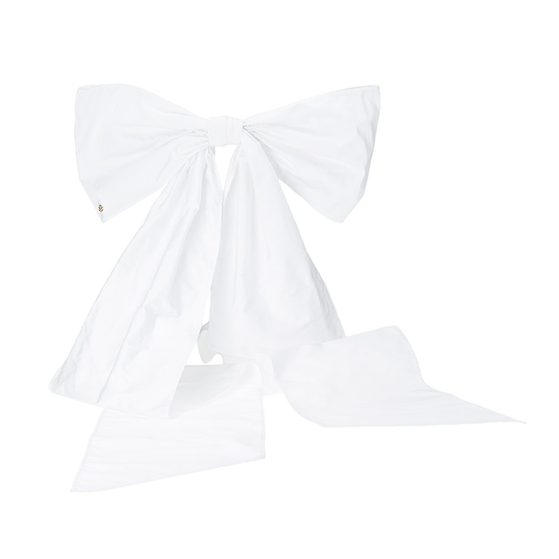 White big bow in taffeta