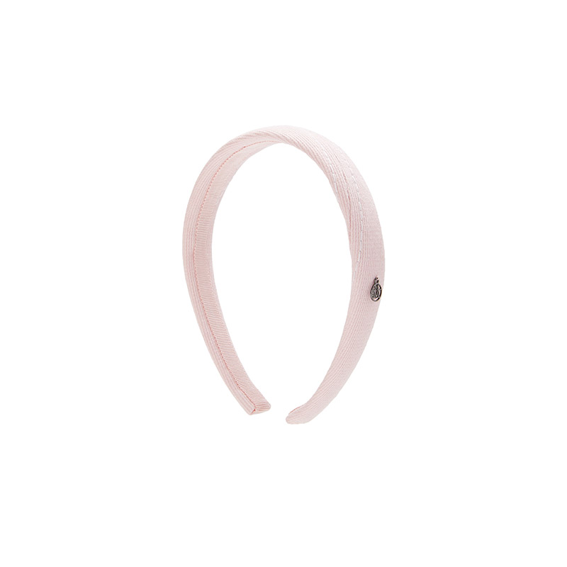 Serre-tête en denim rose délavé