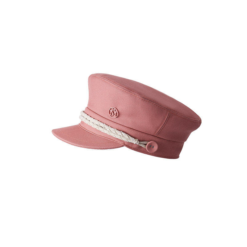 Pink sailor cap in wool for kids