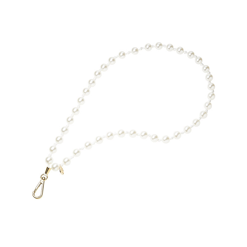 Ivory pearls shoulder strap