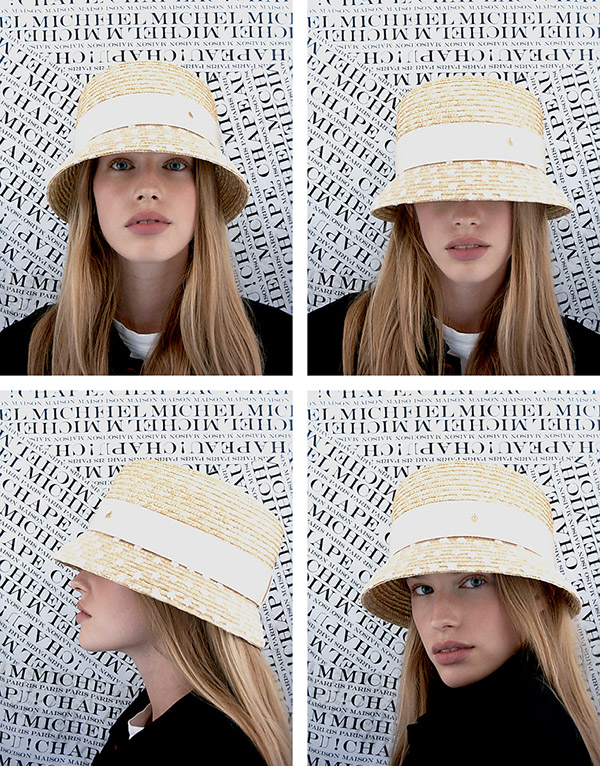 Maison Michel Bella sequin-embellished vizor hat - Neutrals