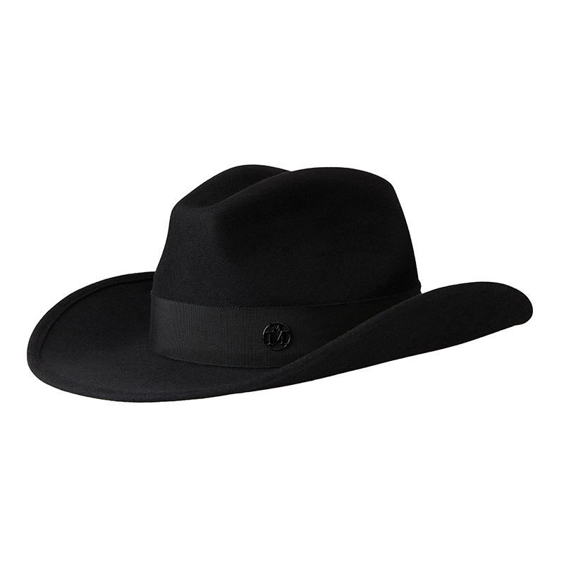 Cowboy hat in black felt