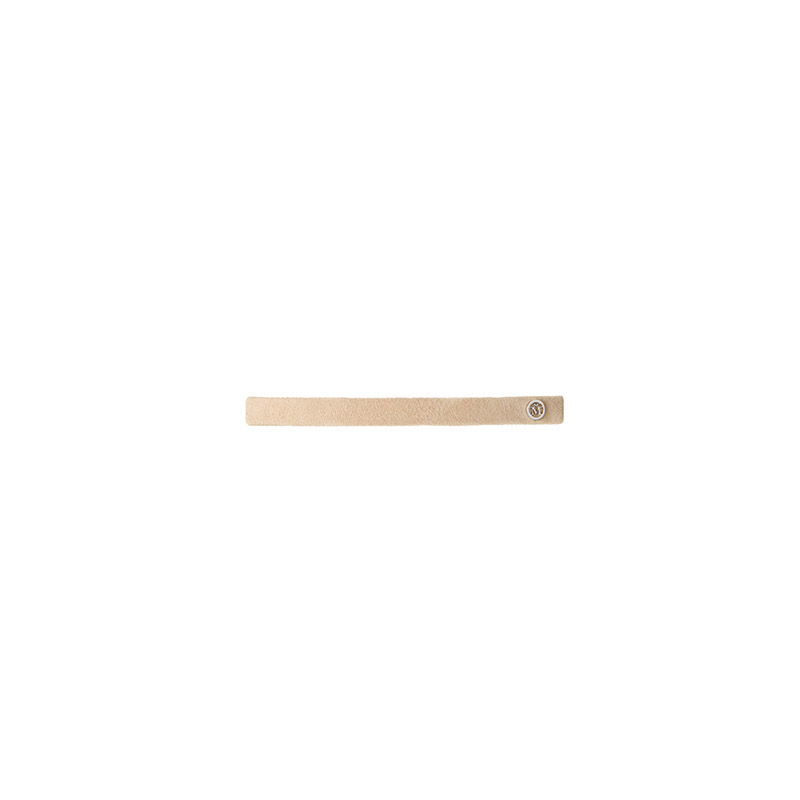 Accessoire de tête en cuir beige