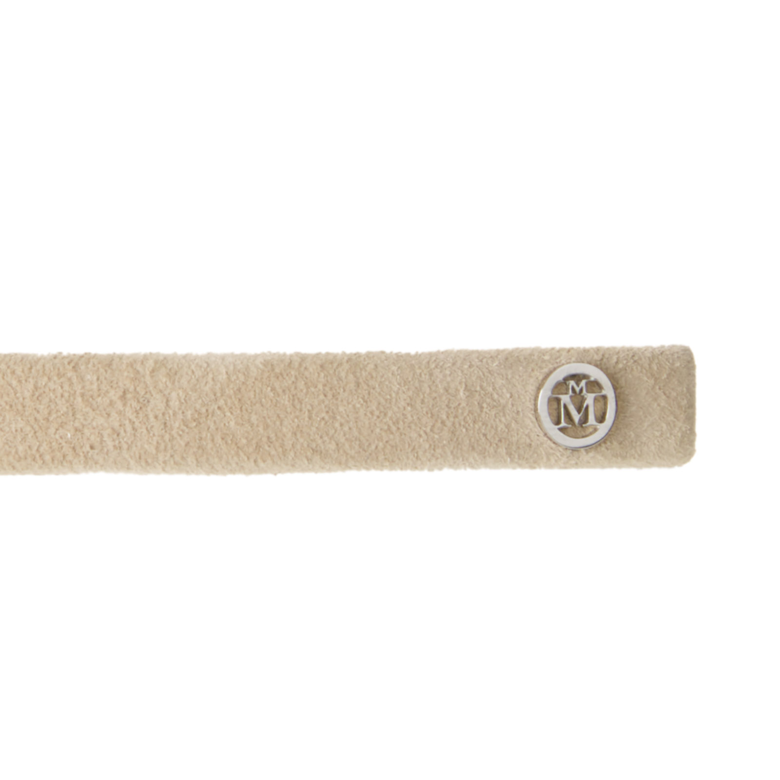 Accessoire de tête en cuir beige