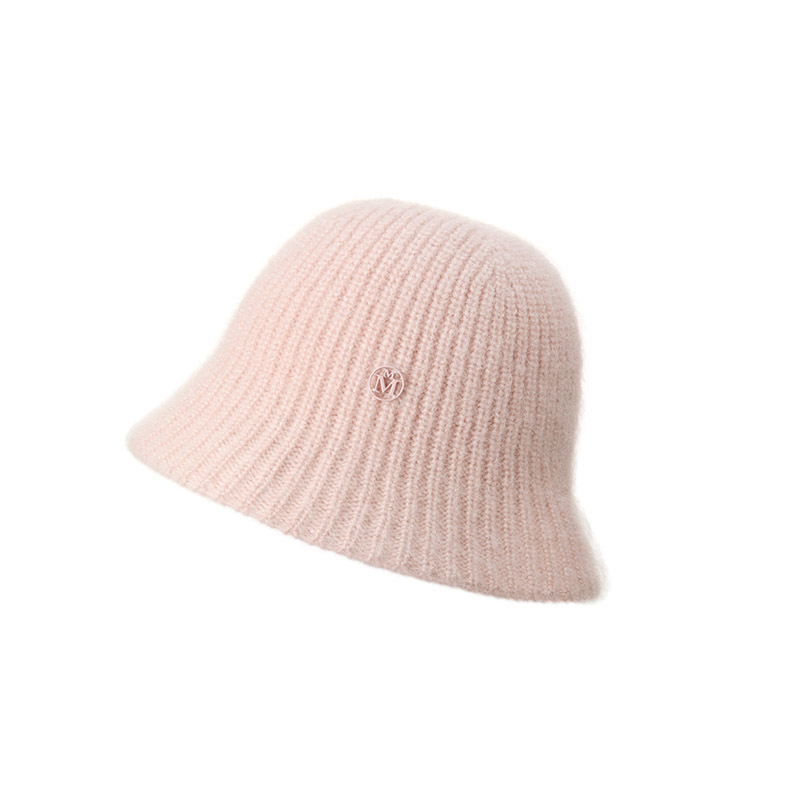 Bucket hat in pink mohair