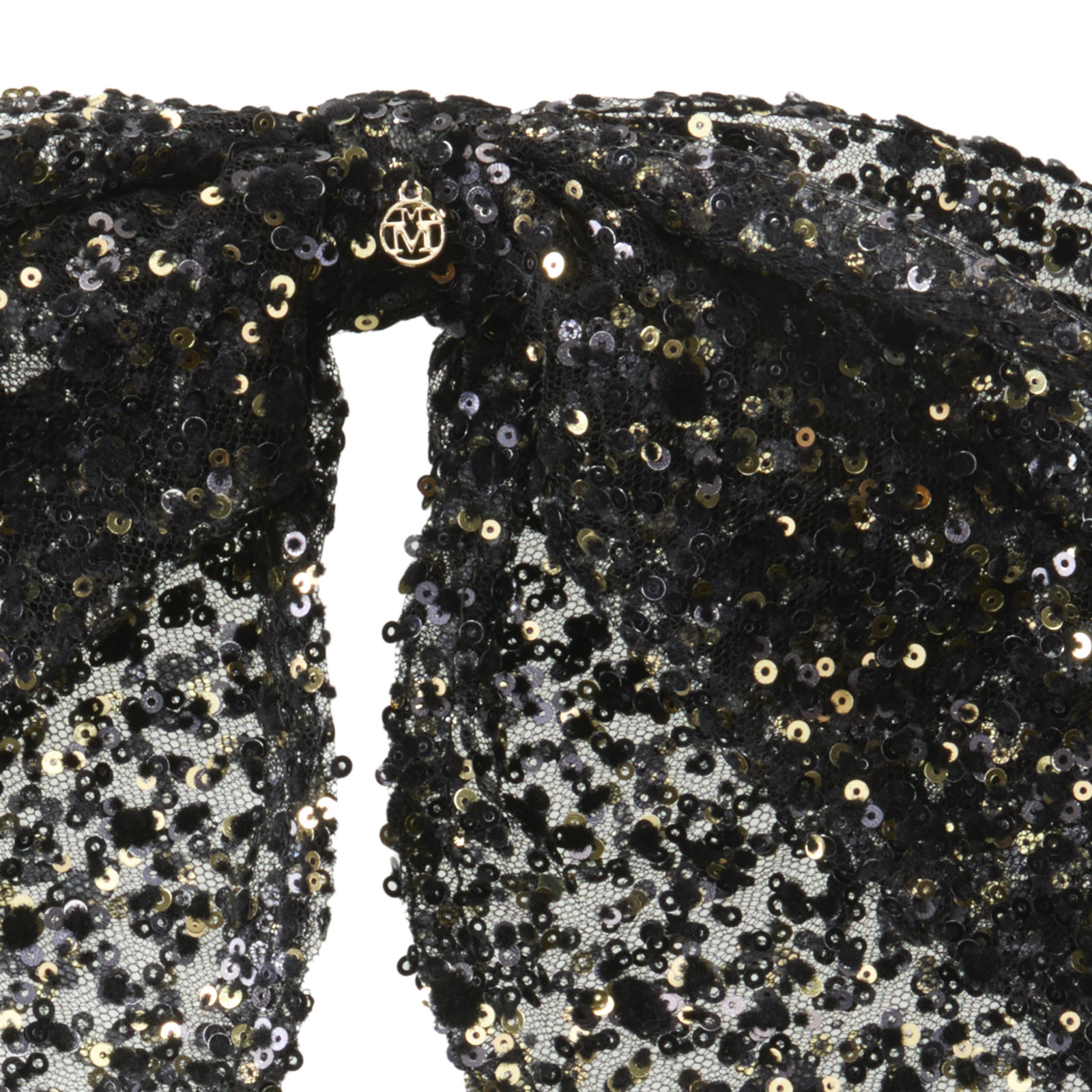 Nœud en velours noir orné de sequins